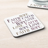 Faith, Hope, Love Onderzetter (Linkerzijde)