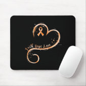 Faith Hope Love Oranje Ribbon Leukemia Awareness Muismat (Met muis)