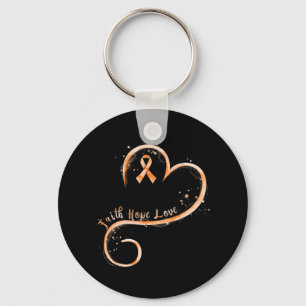 Faith Hope Love Oranje Ribbon Leukemia Awareness Sleutelhanger