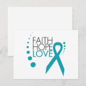 Faith, Hope, Love - Ovarian Cancer Briefkaart (Voorkant / Achterkant)