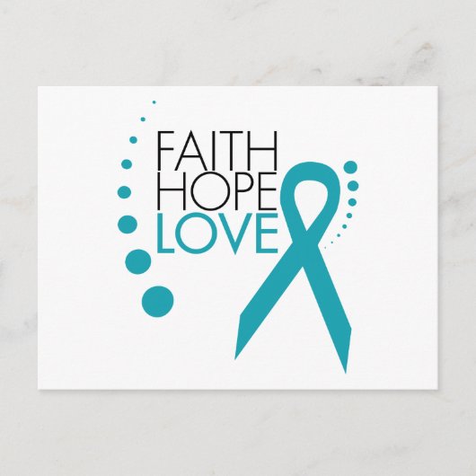 Faith, Hope, Love - Ovarian Cancer Briefkaart (Voorkant)