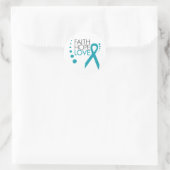 Faith, Hope, Love - Ovarian Cancer Ronde Sticker (Tas)