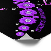 Faith Hope Love Overdose Awareness Ribbon Flower Poster (Hoek)