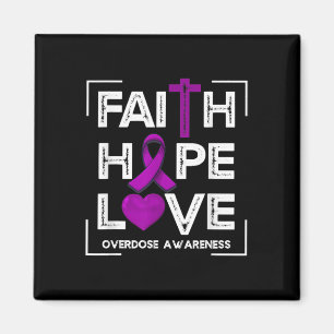 Faith Hope Love Overdosis Bewustheid Christelijke Magneet