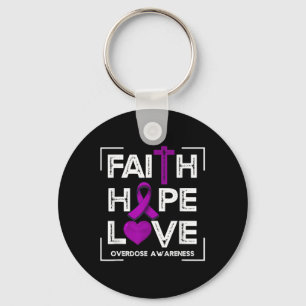 Faith Hope Love Overdosis Bewustheid Christelijke  Sleutelhanger