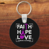 Faith Hope Love Overdosis Bewustheid Christelijke  Sleutelhanger (Voorkant)