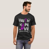 Faith Hope Love Overdosis Bewustheid Christelijke  T-shirt (Voorkant volledig)
