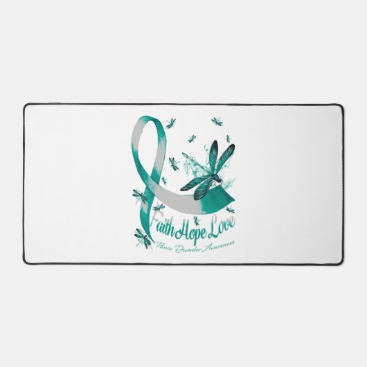 Faith Hope Love Panic Disorder Awareness Dragonfly Bureaumat (Voorkant)