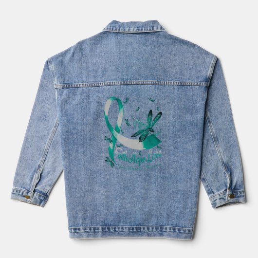 Faith Hope Love Panic Disorder Awareness Dragonfly Denim Jacket (Achterkant)