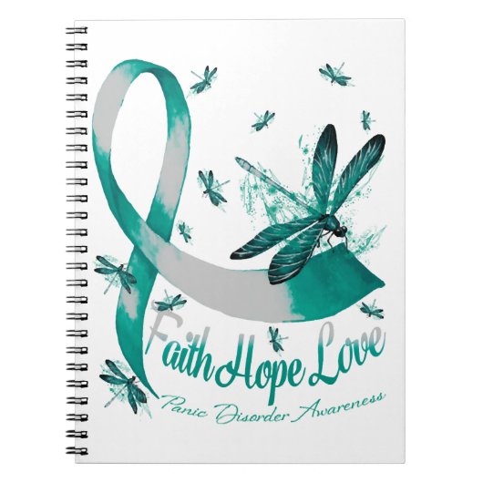 Faith Hope Love Panic Disorder Awareness Dragonfly Notitieboek (Voorkant)