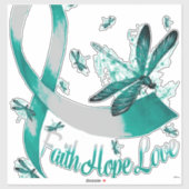 Faith Hope Love Panic Disorder Awareness Dragonfly Sticker (Vel)
