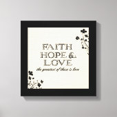Faith, Hope & Love Parchment Canvas Afdruk (Voorkant)
