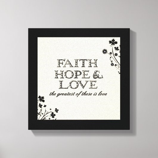 Faith, Hope & Love Parchment Canvas Afdruk (Voorkant)