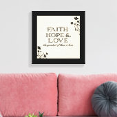 Faith, Hope & Love Parchment Canvas Afdruk (Insitu (Woonkamer))