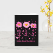 Faith Hope Love Pink Ribbon Breast Cancer Awarenes Kaart (Gele Bloem)