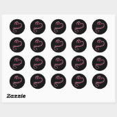 Faith Hope Love Pink Ribbon Breast Cancer Awarenes Ronde Sticker (Vel)