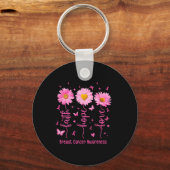 Faith Hope Love Pink Ribbon Breast Cancer Awarenes Sleutelhanger (Voorkant)