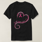 Faith Hope Love Pink Ribbon Breast Cancer Awarenes T-shirt (Design voorkant)
