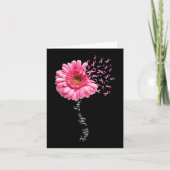 Faith Hope Love Pink Ribbon Daisy Flower Breast C Kaart (Voorkant)