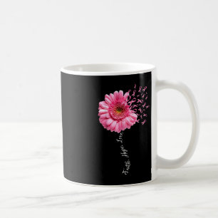 Faith Hope Love Pink Ribbon Daisy Flower Breast C Koffiemok