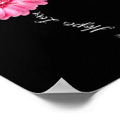 Faith Hope Love Pink Ribbon Daisy Flower Breast Ca Poster (Hoek)