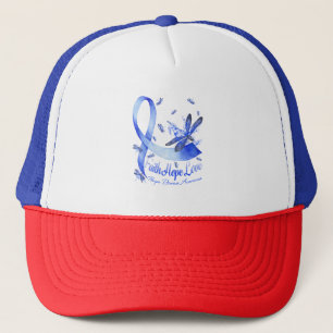 Faith Hope Love Pompe Disease Awareness Dragonfly Trucker Pet