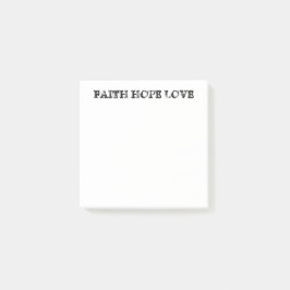 Faith Hope Love Post-it® Notes