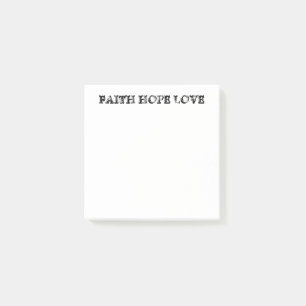 Faith Hope Love Post-it® Notes