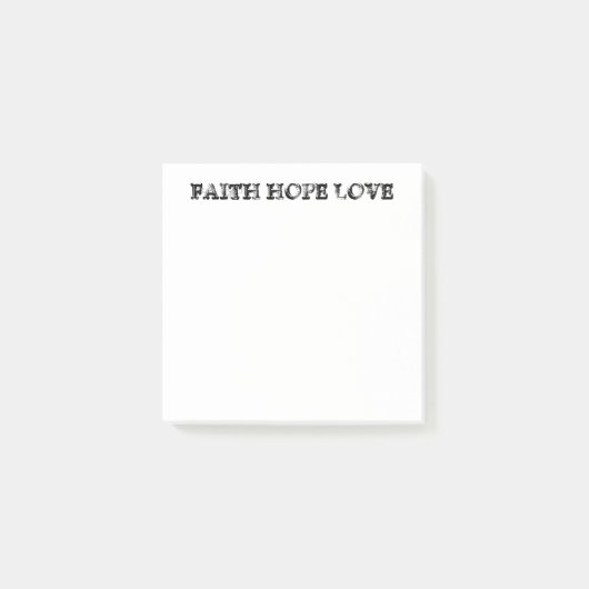 Faith Hope Love Post-it® Notes (Voorkant)