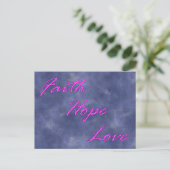 Faith, Hope, Love Postcard Briefkaart (Staand voorkant)