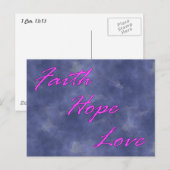 Faith, Hope, Love Postcard Briefkaart (Voorkant / Achterkant)