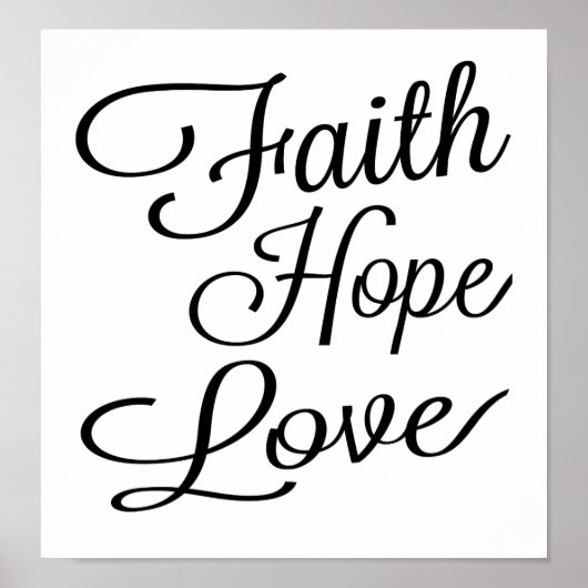 Faith Hope Love Poster (Voorkant)