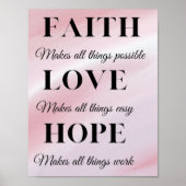 Faith, Hope, Love Poster (Voorkant)