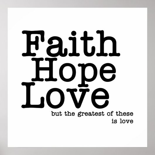 Faith Hope Love Poster (Voorkant)