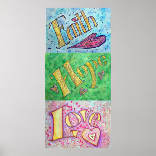 Faith, Hope, Love Poster (verticaal)