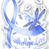 Faith Hope Love PTSD Awareness Dragonfly Sticker (Voorkant)