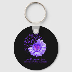 Faith Hope Love Pulmonaire Hypertensie Bewustheid Sleutelhanger