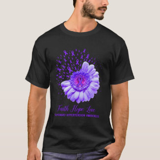 Faith Hope Love Pulmonaire Hypertensie Bewustheid T-shirt