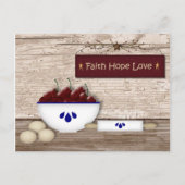 Faith Hope Love Recipe Cards Briefkaart (Voorkant)