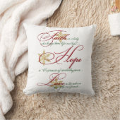 Faith, Hope, Love Red Gold Kerstmis Pillow Kussen (Deken)