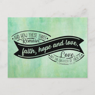 Faith Hope & Love Ribbon Briefkaart