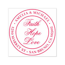 Faith Hope Love | Ronde bruiloft retour adres