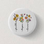 Faith-Hope-Love Ronde Button 3,2 Cm (Voorkant)