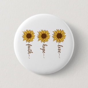Faith Hope Love Ronde Button 5,7 Cm