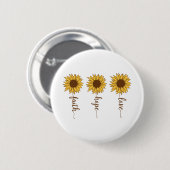 Faith Hope Love Ronde Button 5,7 Cm (Voorkant /achterkant)