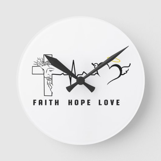 FAITH HOPE LOVE RONDE KLOK (Voorkant)