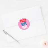 Faith Hope Love Ronde Sticker (Envelop)