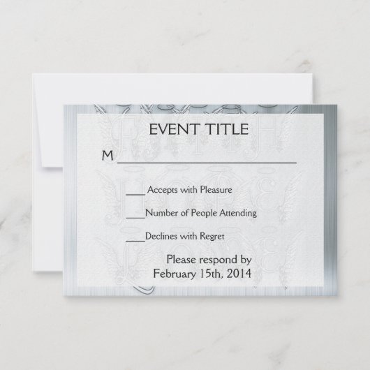 Faith, Hope, Love RSVP Kaartje (Voorkant)