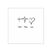 Faith Hope Love Rubberstempel (Afrduk)