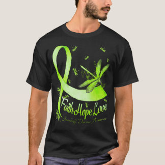 Faith Hope Love Sandhoff Disease Awareness Dragonf T-shirt